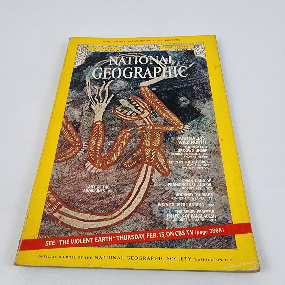National Geographic Magazine February 1973 No Insert